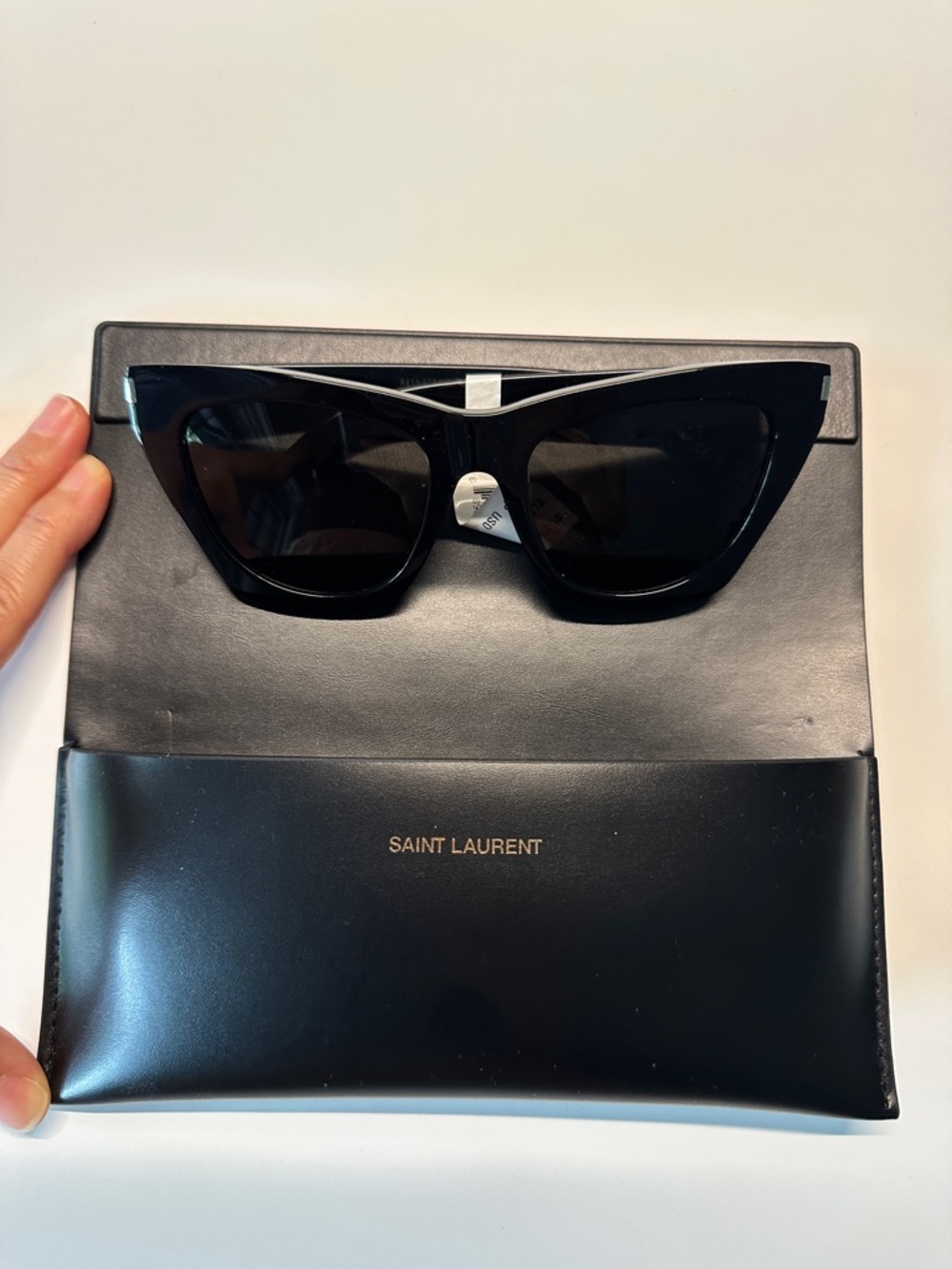NEW Saint Laurent Kate Sunglasses in Black
